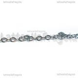 1 Metro Catena Rosario Sfere Puntinate in Acciaio inox 1.5x1mm