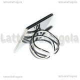 Base anello in Acciaio inox regolabile con base quadrata 25mm