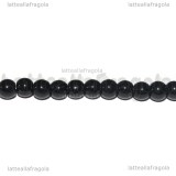 Perle in Agata Nera 4mm filo 38cm