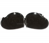 Doppio Specchietto Cuore in metallo argentato 68x71mm