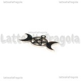 Ciondolo Triplice Luna in Acciaio Inox 21x12mm