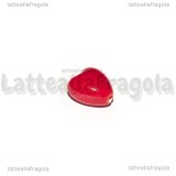 3 Cuori in Ceramica Rosso foro passante 13x11mm