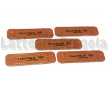 5 Etichette in Similpelle Fantasia Cuore Handmade 50x15mm