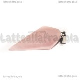 Pendolino in Quarzo Rosa 38.5x16x14.5mm