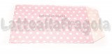 5 Buste in Carta Kraft Rosa Pois Bianchi 15x8cm