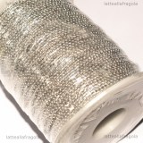 100Metri (Bobina) di Catena a pallini in metallo toni argentati 1.5mm