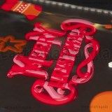 5 Buste Gingerbread in plastica trasparente 27x13mm