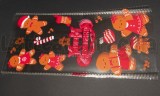 5 Buste Gingerbread in plastica trasparente 27x13mm