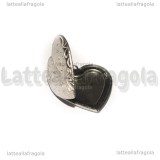 Ciondolo Cuore Apribile in Acciaio Inox decorato 29x28.5mm