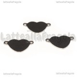 3 Connettori Cuore in Acciaio Inox 15.5x10mm
