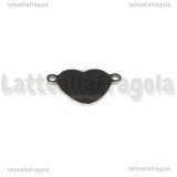3 Connettori Cuore in Acciaio Inox 15.5x10mm