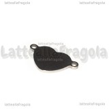 3 Connettori Cuore in Acciaio Inox 15.5x10mm