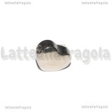 Cuore in Acciaio Inox foro passante 12x10x6mm