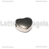 Cuore in Acciaio Inox foro passante 12x10x6mm
