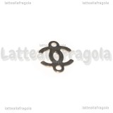 3 Connettori Chanel in Acciaio Inox 13x11mm