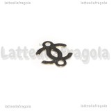 3 Connettori Chanel in Acciaio Inox 13x11mm