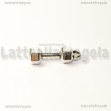 Charm Manubrio 3D in metallo argento antico 21x6mm