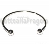 Base Bracciale Rigido tipo Pandora in Acciaio Inox sfere svitabili 60mm