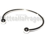 Base Bracciale Rigido in Acciaio Inox sfere svitabili 60mm