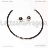 Base Bracciale Rigido tipo Pandora in Acciaio Inox 60mm