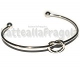 Base Bracciale Rigido Nodino in Acciaio Inox 65mm