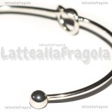 Base Bracciale Rigido Nodino in Acciaio Inox 65mm