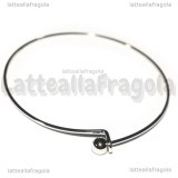 Base Bracciale Rigido in Acciaio Inox sfera svitabile 60mm