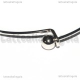 Base Bracciale Rigido in Acciaio Inox sfera svitabile 60mm