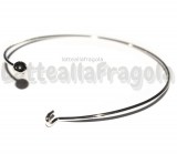 Base Bracciale Rigido in Acciaio Inox sfera svitabile 60mm