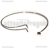 Base Bracciale Rigido in Acciaio Inox sfera svitabile 60mm