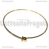 Base Bracciale Rigido in Acciaio Inox Dorato sfera svitabile 60mm