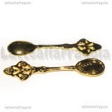 Ciondolo Cucchiaio in metallo dorato 60x15mm