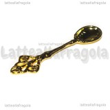 Ciondolo Cucchiaio in metallo dorato 60x15mm
