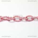 90cm catena 11x9mm in tessuto poliestere rosa