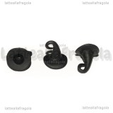 Ciondolo Cappello 3D in metallo smaltato nero 12x10.5mm