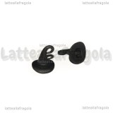 Ciondolo Cappello 3D in metallo smaltato nero 12x10.5mm