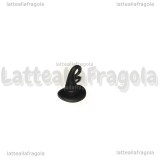 Ciondolo Cappello 3D in metallo smaltato nero 12x10.5mm