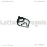 Ciondolo Cuore Mamma e Figlio in Acciaio Inox 24x17mm