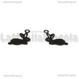 Ciondolo Coniglio in Acciaio Inox 14.5x13mm