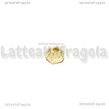 5 Perle Lanterna in acrilico Crema e Oro 6.5x7.5mm