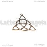 Ciondolo Triquetra in metallo argento antico 30x29mm