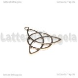 Ciondolo Triquetra in metallo argento antico 30x29mm
