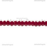 Rondelle mezzocristallo sfaccettato Rubino 4x3mm filo 46cm