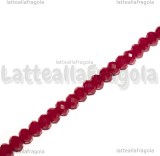 Rondelle mezzocristallo sfaccettato Rubino 4x3mm filo 46cm