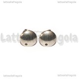 Coppia di orecchini a perno Tondi in Acciaio Inox 10mm