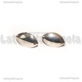 Coppia di orecchini a perno Oblunghi in Acciaio Inox 14.5x9mm