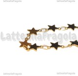 Collana Maglia Stelle in Acciaio Inox Dorato 42.5cm