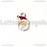 Charm Babbo Natale in metallo smaltato 17x11mm