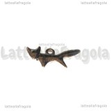 Charm Volpe in metallo argentato 20x10mm