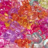 15 Cavallini in Acrilico colori misti foro passante 17x17x8mm